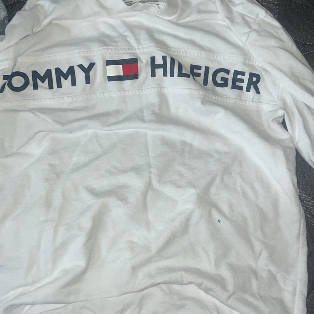 Tommy Hilfiger White Logo Long Sleeve Tee ( multiple shirts )